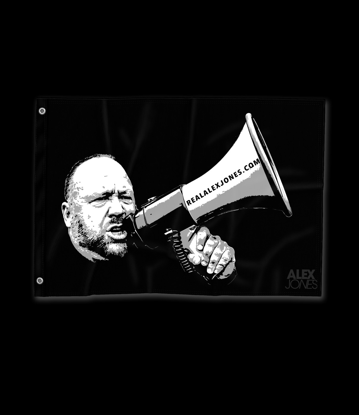 Alex Jones Megaphone Premium Flag