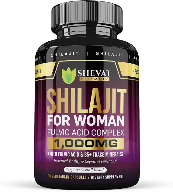 Shilajit for women capsules 1000mg — Pure Shilajit Elite vegan shilajit energy immune support minerals non-GMO